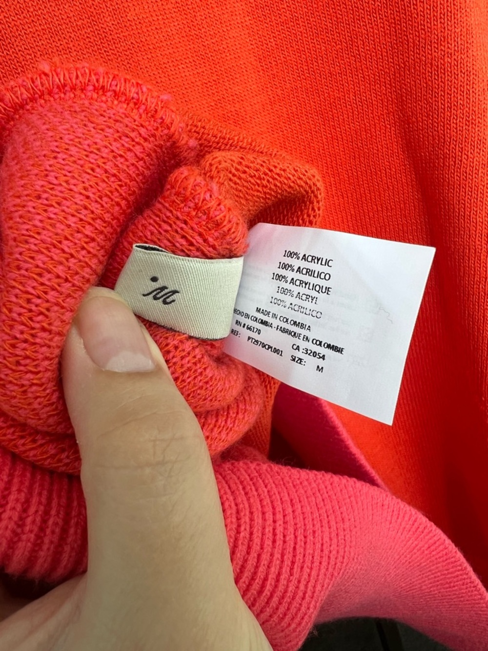 Maaji Palm View Blink Sweater Medium Coral Vacation Graphic Crewneck Pullover - Picture 7 of 7